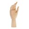 Wooden Hand Model, 7" Art Mannequin Figure with Posable Fingers for Drawing, Art Supplies, Hand Jewelry Display